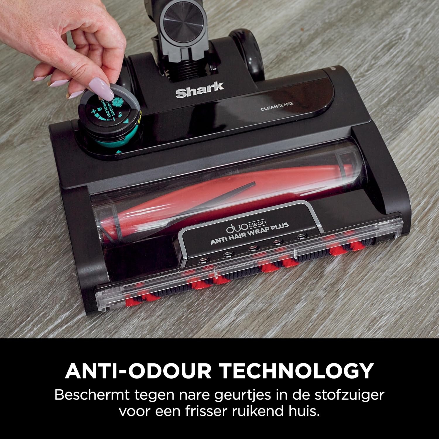 Shark Stratos Snoerloze Steelstofzuiger, PowerFins Plus, 60 Min. Gebruiksduur, Anti Hair Wrap & CleanSense IQ Stofzuiger met Auto-Set, Huisdier-, Spleet- en Multi-Oppervlakmondstuk, IZ400EUTBK