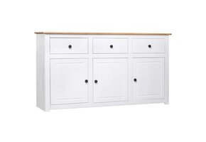Massief Grenenhouten Dressoir Wit - 135cm - 59% Korting