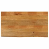 Massief Mangohouten Tafelblad met Natuurlijke Rand - 120x60 cm - 34% Korting