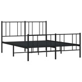 VidaXL Bedframe Metaal Zwart 140x190 cm met Korting