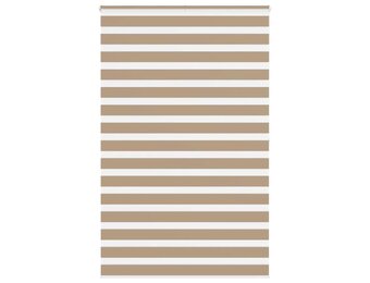 vidaXL Zebra Blind 150x200 cm stofbreedte 145,9 cm polyester zandbruin