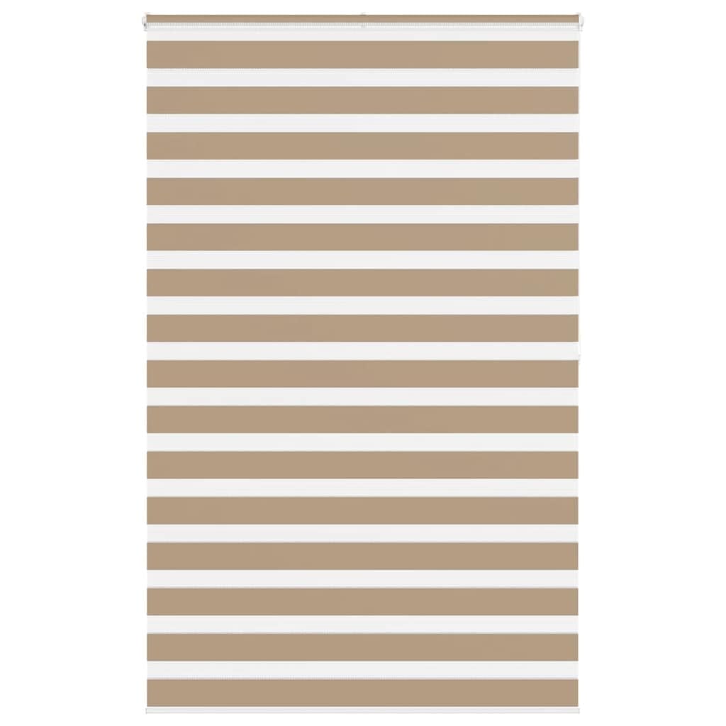 vidaXL Zebra Blind 150x200 cm stofbreedte 145,9 cm polyester zandbruin