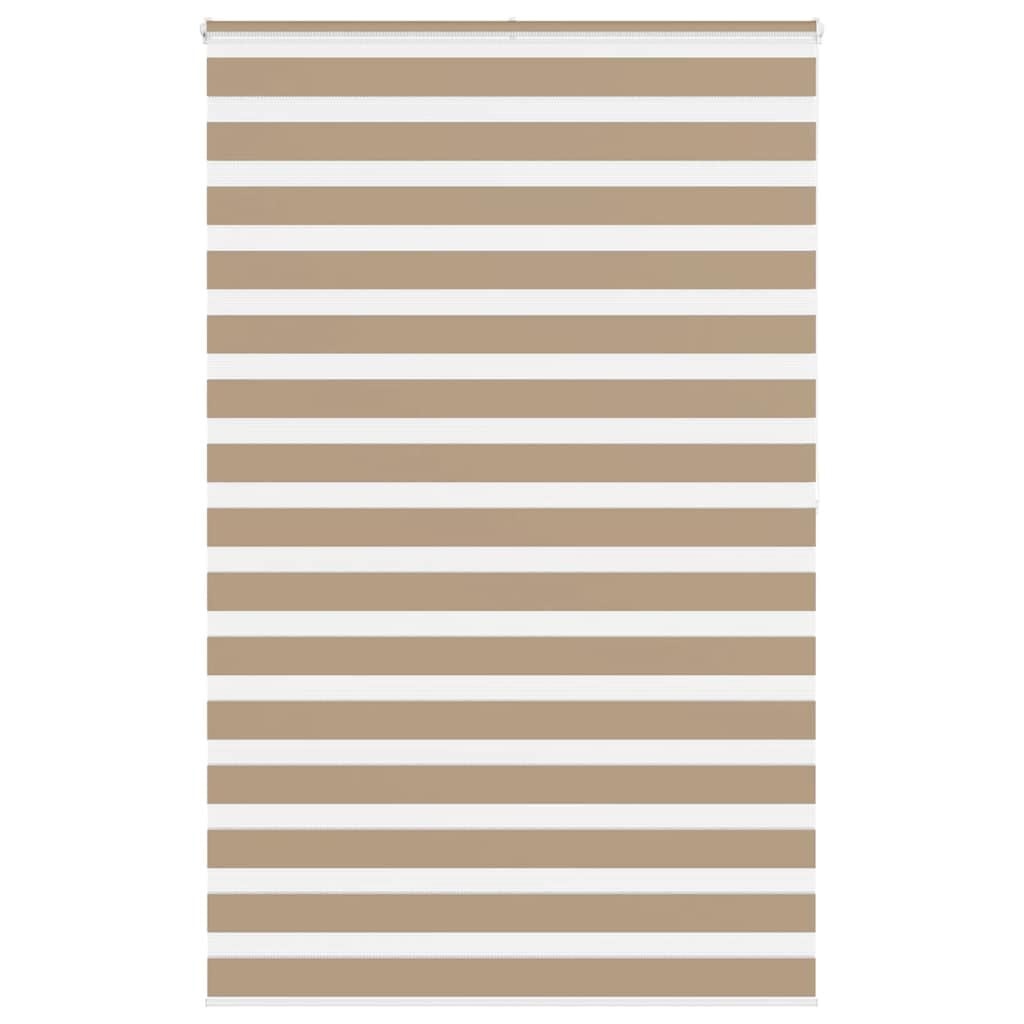 vidaXL Zebra Blind 150x200 cm stofbreedte 145,9 cm polyester zandbruin