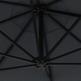 vidaXL Wandparasol met metalen paal 300 cm antraciet