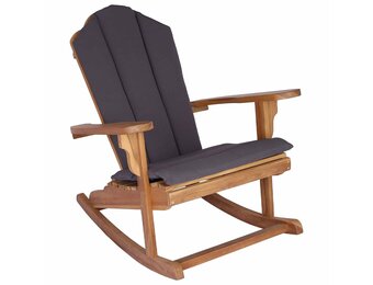 vidaXL Tuin Adirondack Schommelstoel Naturel Massief teakhout