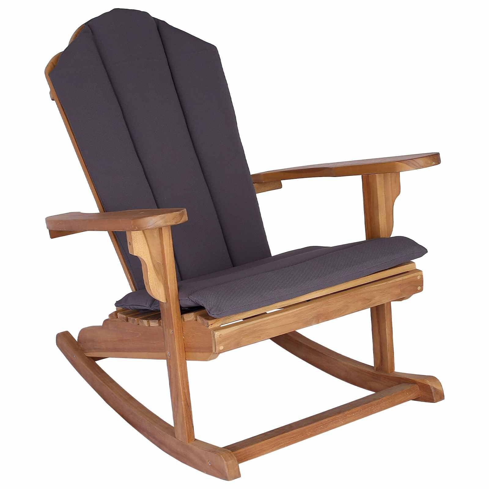 vidaXL Tuin Adirondack Schommelstoel Naturel Massief teakhout