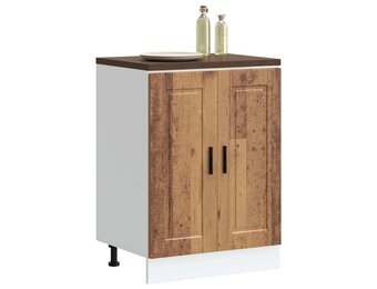 vidaXL Onderkast "Porto" bewerkt hout oud houtkleurig