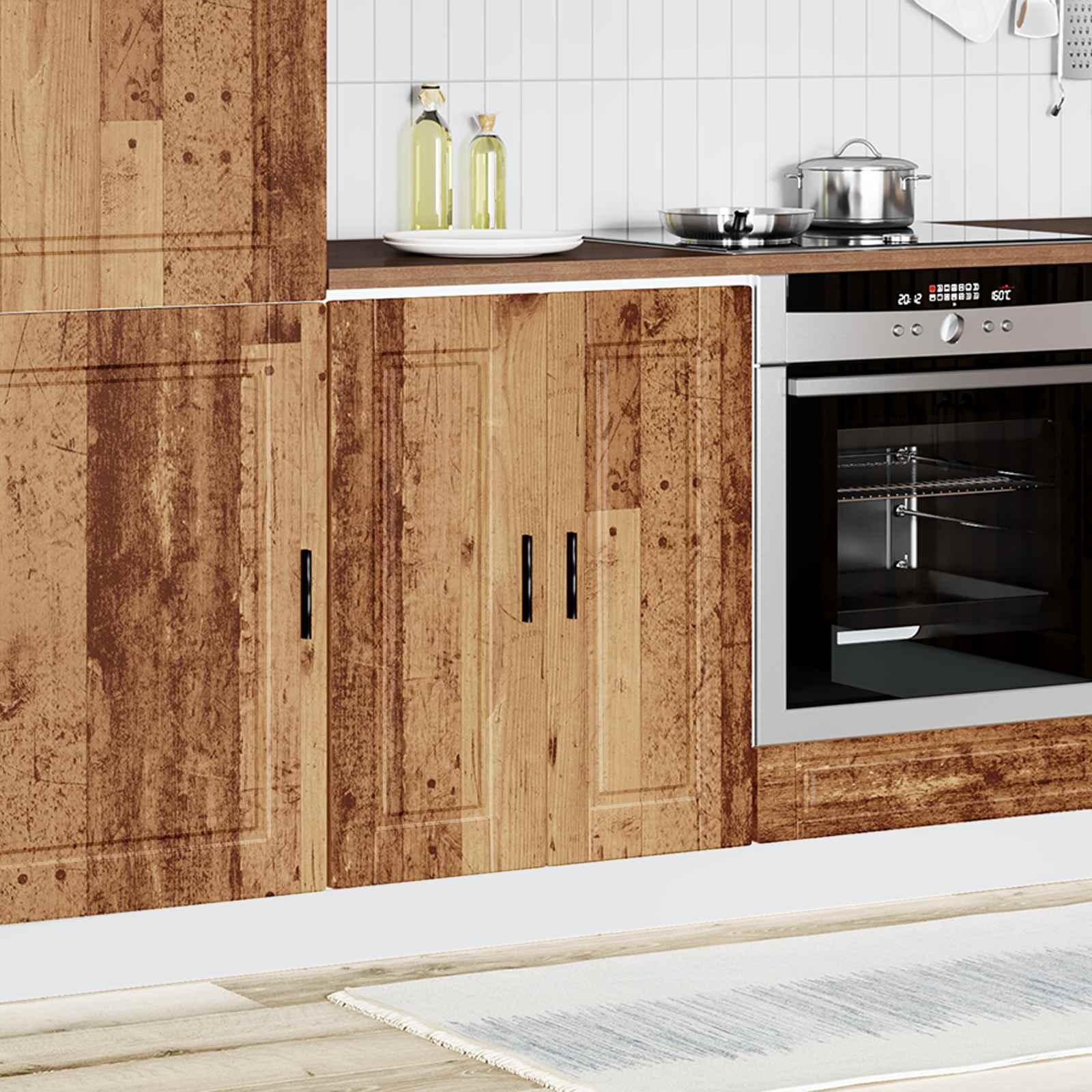 vidaXL Onderkast "Porto" bewerkt hout oud houtkleurig