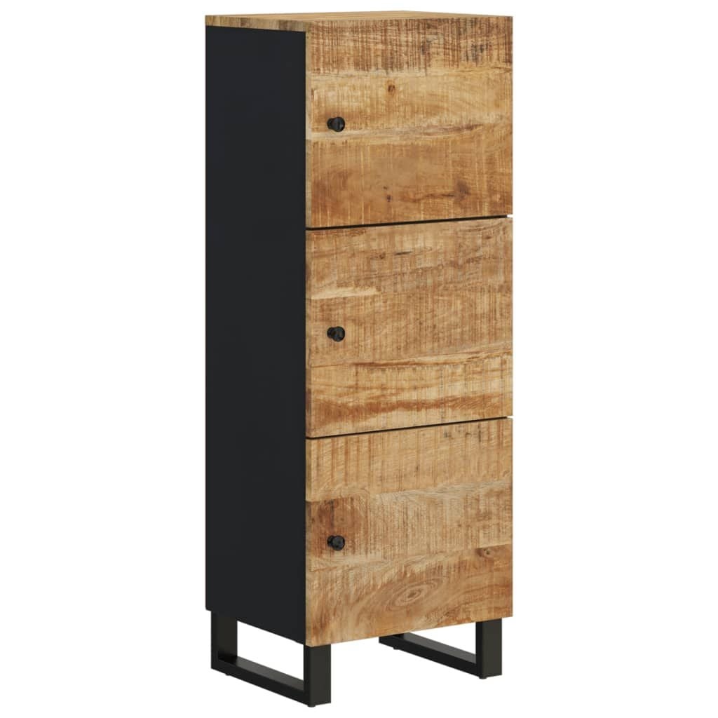 vidaXL Hoge kast met 3 deuren 40x33x110 cm massief mangohout en ijzer