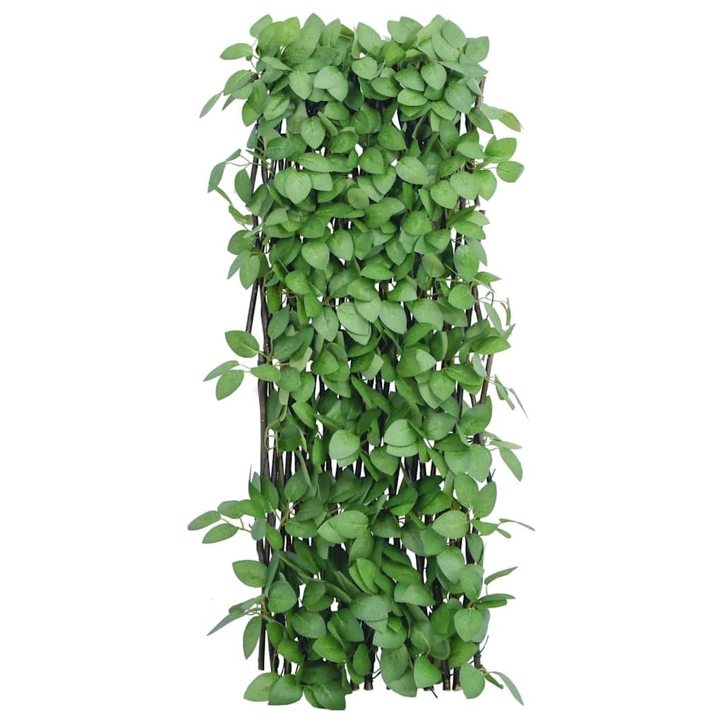 vidaXL Kunstplant klimop op latwerk 5 st uittrekbaar 180x60 cm groen