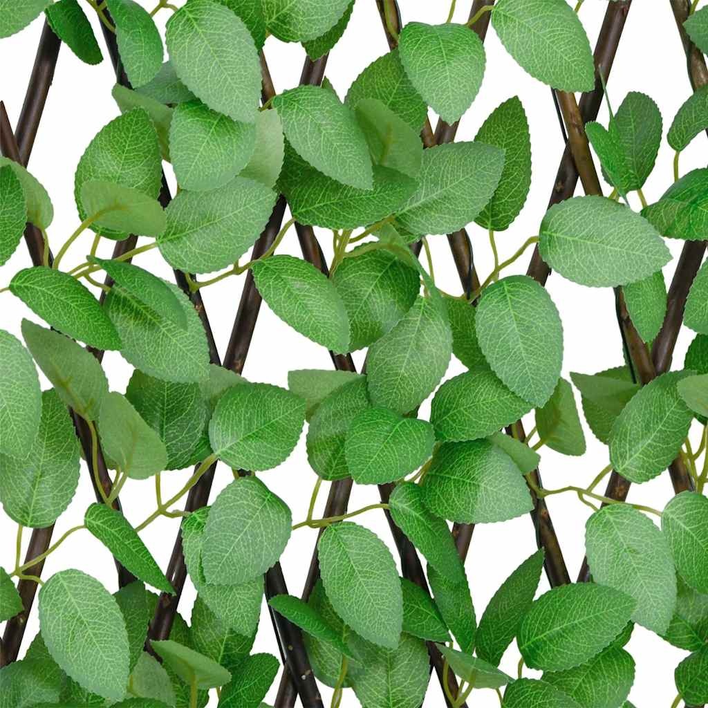 vidaXL Kunstplant klimop op latwerk 5 st uittrekbaar 180x60 cm groen