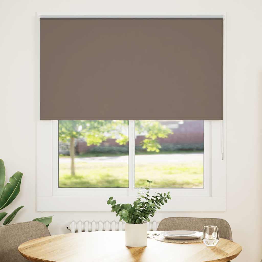 vidaXL Rolgordijn verduisterend koffie 135x175 cm stofbreedte 131,6 cm