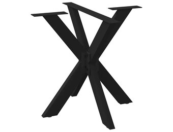 vidaXL Eettafelpoot spider vorm 85x85x(72-73) cm staal zwart