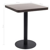 vidaXL Bistrotafel 60x60 cm MDF donkerbruin