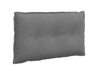vidaXL Rugkussen Donkergrijs 80 x 50 x 19 cm Microvezel Stof
