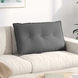 vidaXL Rugkussen Donkergrijs 80 x 50 x 19 cm Microvezel Stof