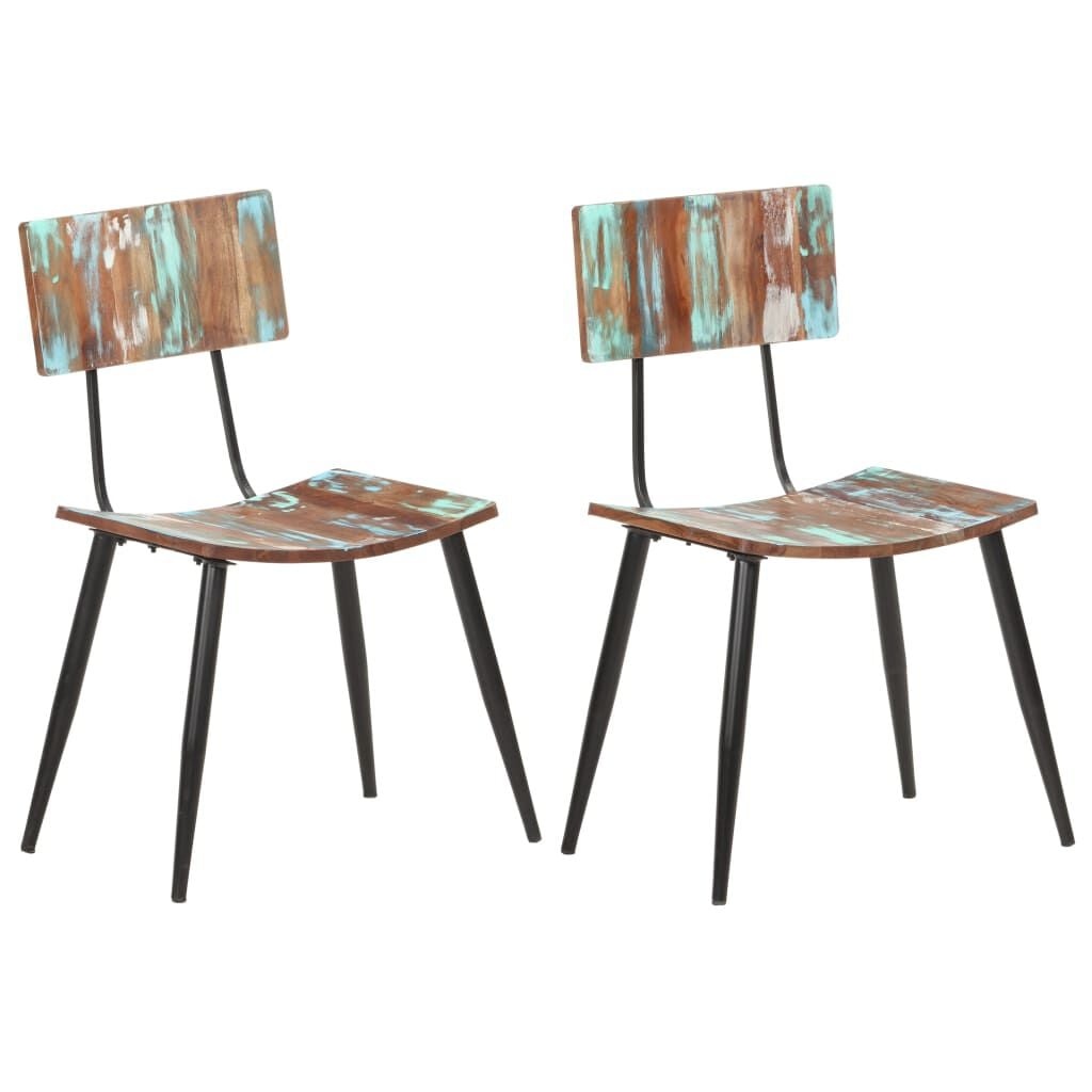 vidaXL Eetkamerstoelen Massief Gerecycled Hout Bruin (2 stuks) - 54% Korting