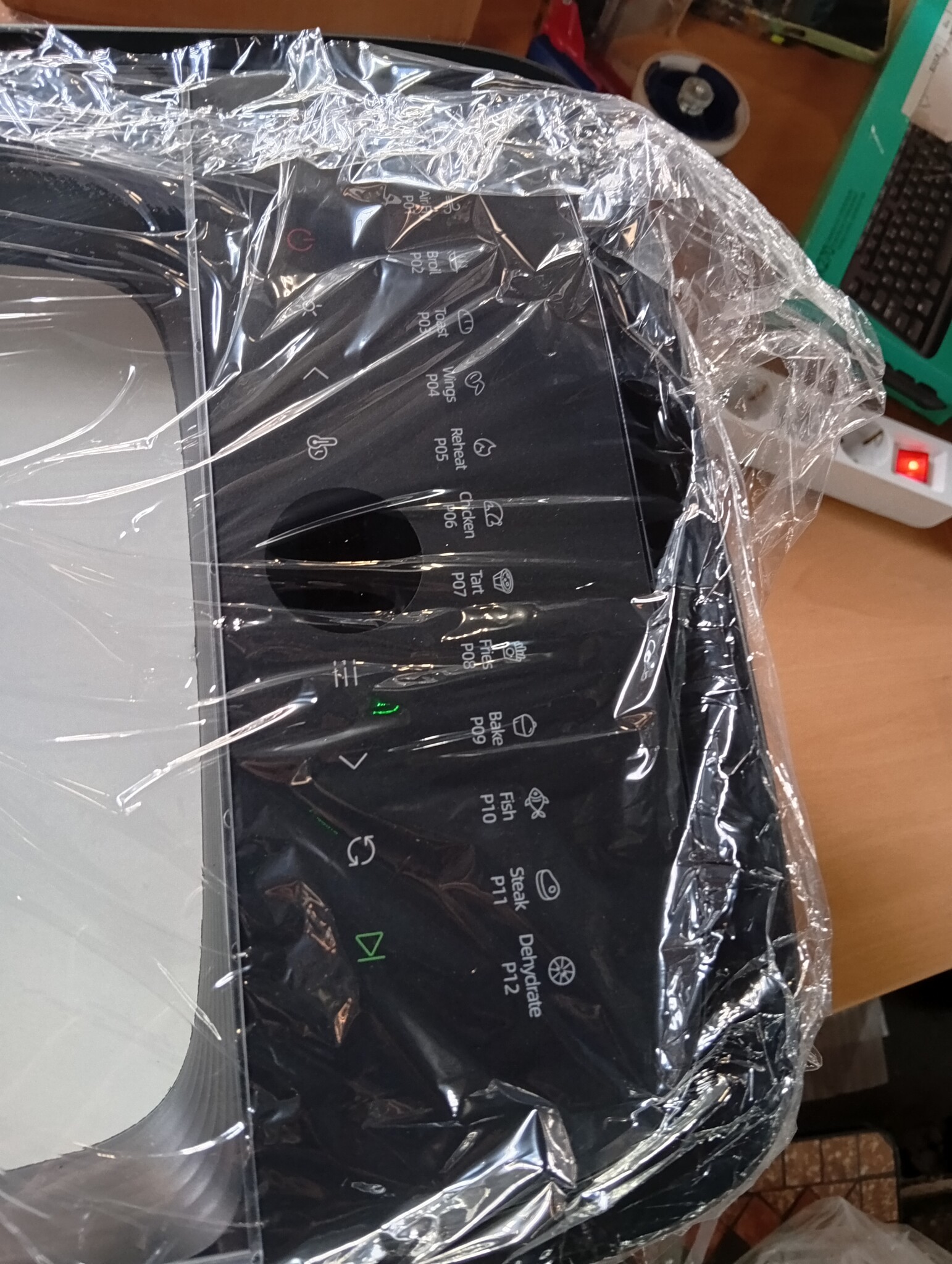 12 liter heteluchtfriteuse, 12-in-1 heteluchtfriteuse met 8 accessoires, oven, grill, droogautomaat, 1800 W Air Fryer zonder olie met 2 grote kijkvensters, 80-200 °C, zwart