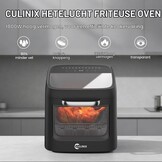 12 liter heteluchtfriteuse, 12-in-1 heteluchtfriteuse met 8 accessoires, oven, grill, droogautomaat, 1800 W Air Fryer zonder olie met 2 grote kijkvensters, 80-200 °C, zwart