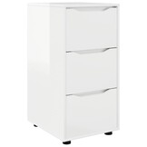 vidaXL Opbergkast 40 x 48 x 81 cm Bewerkt hout Hoogglans wit