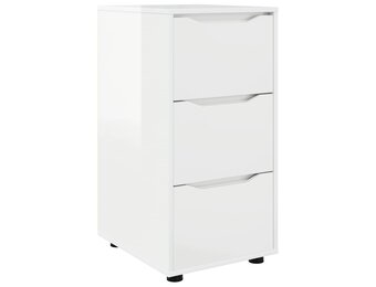 vidaXL Opbergkast 40 x 48 x 81 cm Bewerkt hout Hoogglans wit