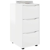vidaXL Opbergkast 40 x 48 x 81 cm Bewerkt hout Hoogglans wit