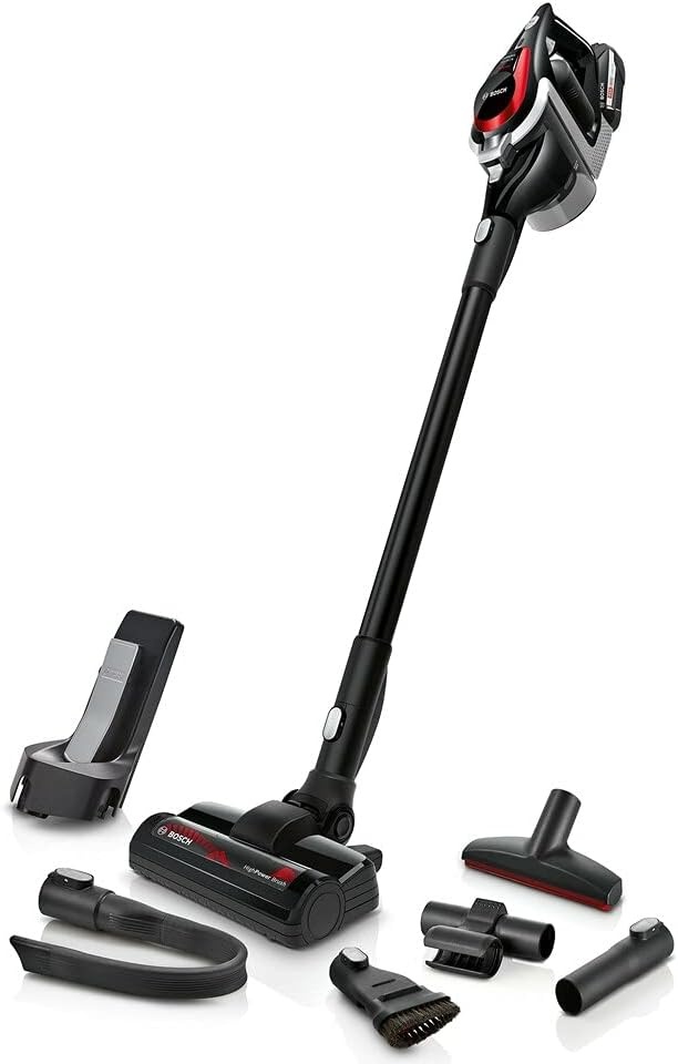 Bosch Unlimited ProPower Serie 8 Steelstofzuiger - Draadloos - Zwart/Rood