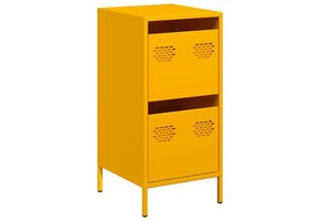 VidaXL Dressoir Mosterdgeel - Koudgewalst Staal - 35x39x73.5 cm - 34% Korting