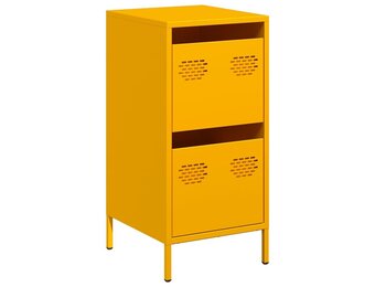 vidaXL Dressoir 35x39x73,5 cm koudgewalst staal mosterdgeel