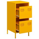 vidaXL Dressoir 35x39x73,5 cm koudgewalst staal mosterdgeel