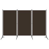 vidaXL Kamerscherm met 3 panelen 260x180 cm bruin
