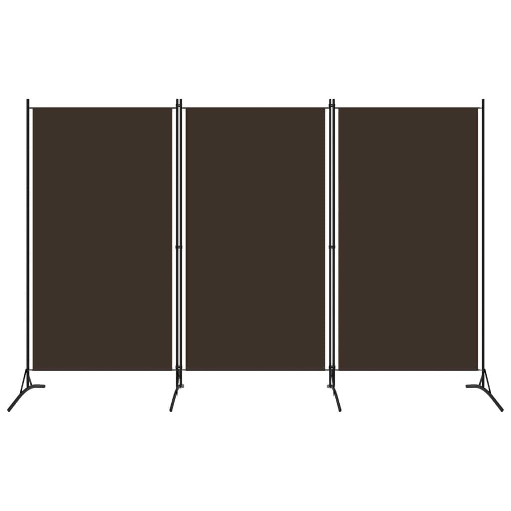 vidaXL Kamerscherm met 3 panelen 260x180 cm bruin