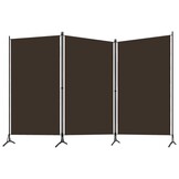 vidaXL Kamerscherm met 3 panelen 260x180 cm bruin