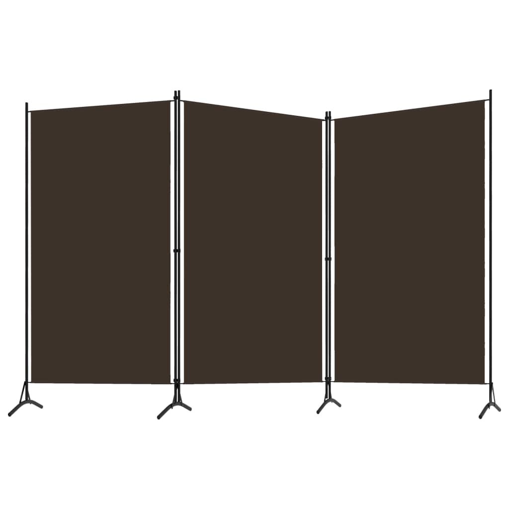 vidaXL Kamerscherm met 3 panelen 260x180 cm bruin