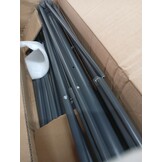 vidaXL Parasol met metalen paal 390 cm antracietkleurig