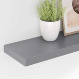 vidaXL Wandschappen zwevend 4 st 90x23,5x3,8 cm MDF grijs