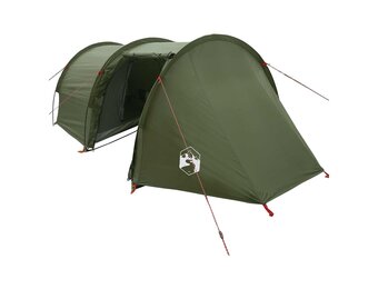 vidaXL Tunneltent Olijfgroen 410 x 175 x 105 cm Polyester en staal