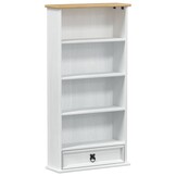 vidaXL CD kast Wit 52 x 17.5 x 103 cm Massief grenenhout