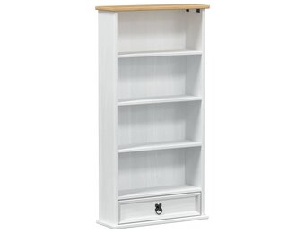 vidaXL CD kast Wit 52 x 17.5 x 103 cm Massief grenenhout