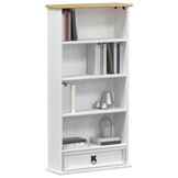 vidaXL CD kast Wit 52 x 17.5 x 103 cm Massief grenenhout