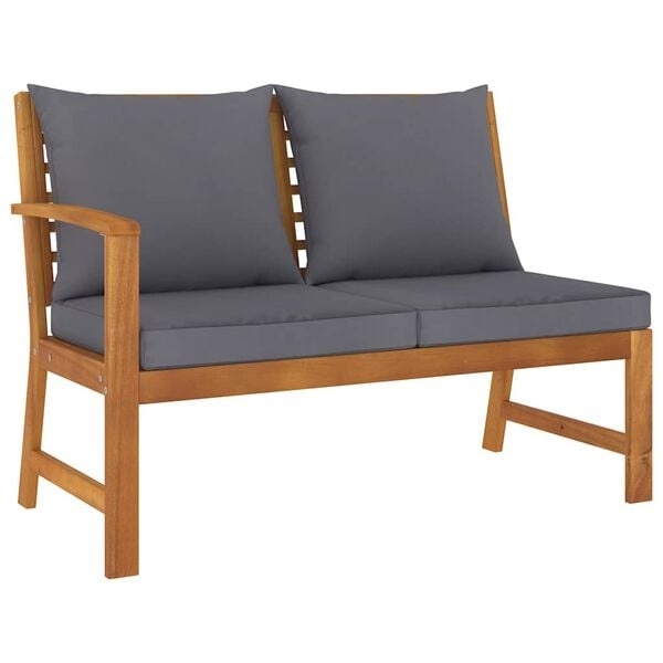 Acacia Houten Tuinbank met Donkergrijs Kussen - 114.5 cm Breed - 34% Korting