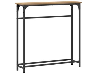 vidaXL Wandtafel Artisan Eiken 75 x 19,5 x 75 cm Bewerkt hout