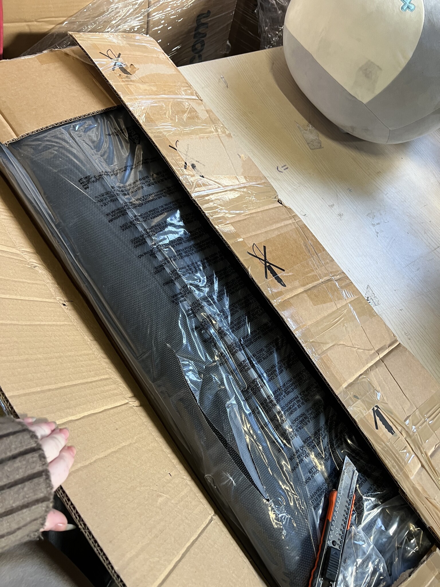 vidaXL Springmat voor 12 feet/3,66 m ronde trampoline stof zwart