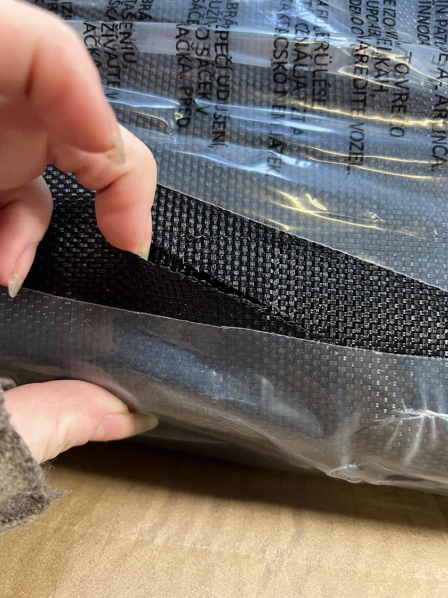 vidaXL Springmat voor 12 feet/3,66 m ronde trampoline stof zwart