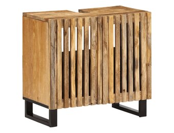 vidaXL Wastafelkast 62x34x58 cm massief ruw mangohout