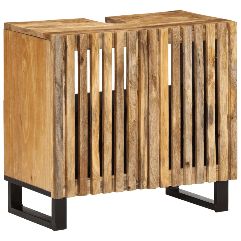 vidaXL Wastafelkast 62x34x58 cm massief ruw mangohout
