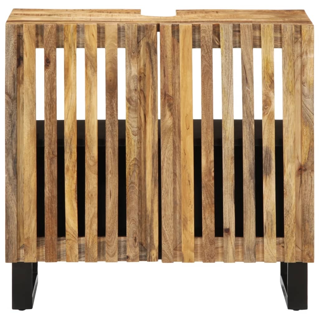 vidaXL Wastafelkast 62x34x58 cm massief ruw mangohout