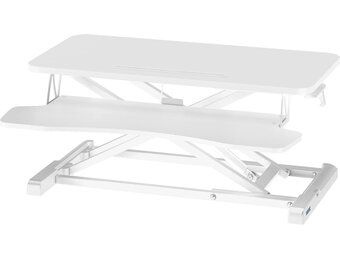 BONTEC Verstelbaar Zit-Sta Bureau Converter 800 x 400 mm - Ergonomisch Werkstation - Wit