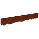 vidaXL Gazonrand 30 st 103 x 15 cm weervast staal Roestkleurig