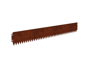 vidaXL Gazonrand 30 st 103 x 15 cm weervast staal Roestkleurig